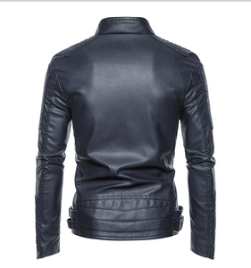 Veste en cuir pour hommes Veste universitaire en cuir à la mode personnalisée OEM Veste en cuir de moto grande taille 2026 - Product Image 6