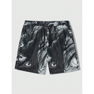 Pantalones cortos de algodón 100% para hombre más vendidos Street Life, pantalones cortos tejidos estampados para hombre, adecuados para uso diario en primavera y verano - Product Image 4