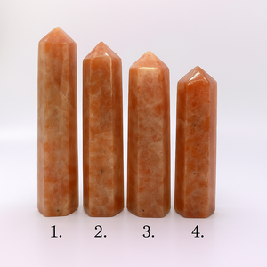 Torres de cristal de piedra solar Natural de alta calidad, Varita curativa pulida, puntos de amor, Reiki, equilibrio de energía, Feng Shui, naranja, hogar - Product Image 3