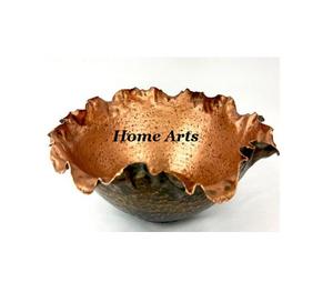 Bol à dessert en cuivre martelé de style antique, de qualité supérieure, de forme ronde, pour servir le chocolat, en provenance d'Inde - Product Image 1