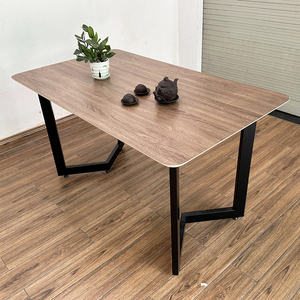 Rectangular 140x80cm <b>Dining</b> <b>Table</b> Iron Legs Minimalist Design Stable Assembled Plywood <b>Extendable</b> for Home Office Use BA68125 - Product Image 3