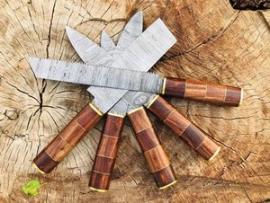 Vente en gros personnalisé Qualité supérieure OEM ODM Service LAMES PRESTIGE Ensemble de 5 couteaux de chef ambidextres faits à la main en acier Damas - Product Image 2