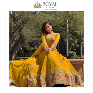 Excellente qualité dernière mode de créateur vêtements de mariage fausse georgette vêtements indiens traditionnels Lehenga Choli à vendre - Product Image 3