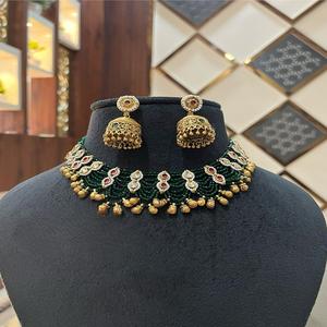 Hermoso conjunto de collar Kundan Polki Rajwadi fino chapado en oro de la mejor calidad, colección de ropa de fiesta de boda india, joyería para mujer - Product Image 2
