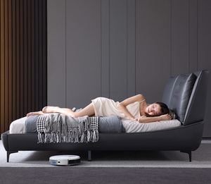 TH-H8244 Modern <b>Super</b> <b>King</b> Size Bed <b>Headboard</b> Leather Storage Upholstered Bedroom Furniture Extendable Feature for Home School - Product Image 6