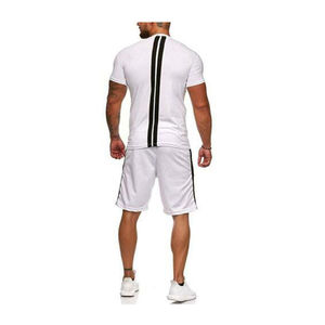 เสื้อยืดผู้ชายผ้าฝ้าย100% 2ชิ้นเสื้อทีเชิ๊ตสั้นชุดแฝดดีไซน์ใหม่ชุดโอเวอร์ไซส์พิมพ์ลายโอเวอร์ไซส์ - Product Image 2