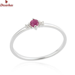 เครื่องประดับที่เรียบง่ายสง่างาม925เงินสเตอร์ลิงสีชมพูเพทายหินหลายแบบแหวนมินิมอลสำหรับผู้หญิง - Product Image 1