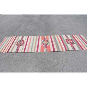 Turkish <b>Runner</b> Rug, 2.9x9.9 ft Vintage Rug, <b>Red</b> Wool Rug - Product Image 2