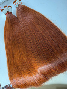 ¡Gran Oferta! !! Cabello Humano Virgen Vietnamita 100% Natural, Color Naranja Liso, Sin Enredos, Sin Caída, Venta al Por Mayor - Product Image 4