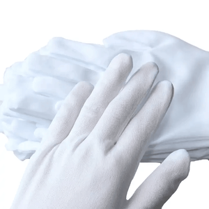 Guantes de inspección de nailon blanco con revestimiento de PU, transpirables, logotipo personalizado, guantes de trabajo de seguridad para industria ligera a granel al por mayor - Product Image 5