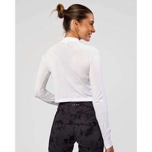 AeroFLX+ Camiseta Ligera de Manga Larga con Media Cremallera, Estilo Skimmer, Color Sólido, Top Deportivo de Spandex - Product Image 2