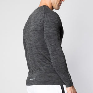 Alto ODM algodón en blanco cuello redondo liso gran oferta mejor calidad nuevo estilo manga larga Camiseta de hombre 100 poliéster ropa de hombre - Product Image 3