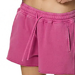 Ensemble short pour femme avec logo personnalisé T-shirt court de couleur unie 2 pièces Ensemble court d'été à la mode Ensemble court pour femme à quantité minimale de commande bas 100% coton - Product Image 5