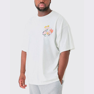 T-shirt unisexe 100% coton col rond uni manches courtes anti-rides sérigraphié motif solide décontracté respirant T-Shirts - Product Image 1