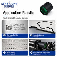 Conjunto de Lentes de Enfoque con Espaciado de Aire de 532nm, Diámetro de Lente de 25.4mm, Sílice Fundida para Grabado de Lámina de Cobre en PCB