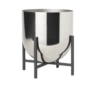 Grand pot de fleurs décoratif suspendu en fer chromé, durable, écologique, doré, taille personnalisable, utilisation en extérieur/intérieur