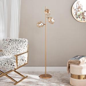 Moderna sala de estar de lujo decoración del hogar elegante forma de hongo lámpara de pie de tela blanca elegante soporte dorado LED para uso en el hogar y la Oficina - Product Image 2