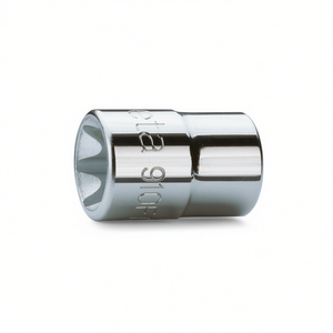 Llaves de vaso cromadas de 3/8'' con punta cuadrada para tornillos Torx - Product Image 2