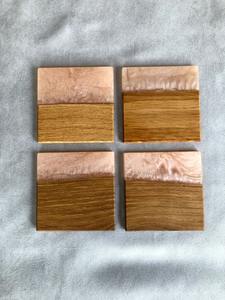 Handmade Square Wooden Epoxy Resin Eco-Friendly Modern <b>Drink</b> <b>Coasters</b> <b>for</b> Kitchen Use Mats & Pads - Product Image 4