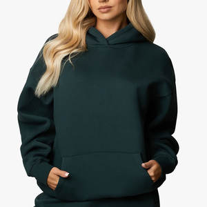 Chándales de mujer con cremallera 450 Gsm Jogger Baggy Zip-up Hoodies Ladies Heavyweight 400 Gsm Chándal/100% chándal de algodón - Product Image 4