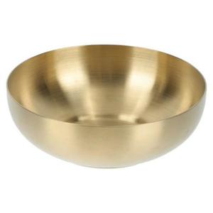 Cuenco para servir pulido mate dorado antiguo de diseño liso Cuenco para servir de acero inoxidable para comedor de lujo - Product Image 5