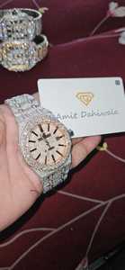 Luxury <b>Men's</b> Iced Out <b>Watch</b> Moissanite Round Brilliant Diamond Steel Case ETA Movement Box Packing - Product Image 3