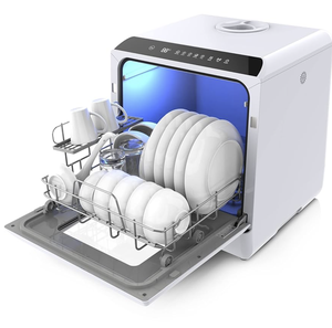 Lave-vaisselle portable, lave-vaisselle de comptoir avec réservoir d'eau intégré de 5L et tuyau d'entrée - Product Image 1