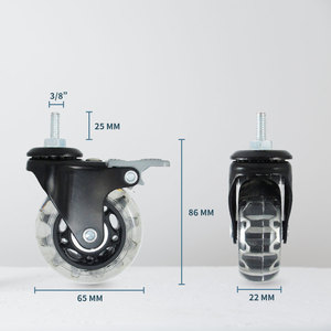 ลูกกลิ้งล้อเลื่อนสําหรับงานเบา CCE 2.5 นิ้วพร้อมเบรกหน้า 3/8" Bolt - Product Image 2