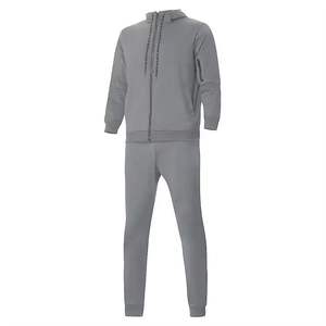 Survêtement d'hiver pour hommes 2 pièces épais chaud et respirant ensemble de survêtements à capuche et pantalons de survêtement polaire athlétique Jogging avec poches - Product Image 1