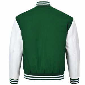 Veste universitaire tendance pour homme, mélange de coton, respirante, séchage rapide, décontractée, col montant, logo sur le devant, tenue décontractée pour l'automne - Product Image 2