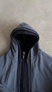 Custom 100% Cotton Drop Shoulder Vintage Washed Men Boxy <b>Zip</b> <b>up</b> breathable <b>Hoodie</b> <b>Cropped</b> Boxy Double Zipped <b>Hoodie</b> for man - Product Image 3