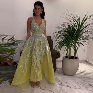 green emerald velvet dress Nox Anabel G1655 Lace-Up Long Sequin Prom Dress Sage Green / 0 main image 0