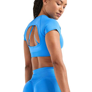เสื้อครอปเอวลอยสำหรับเล่นโยคะระบายอากาศได้ดีเป็นมิตรกับสิ่งแวดล้อม - Product Image 2
