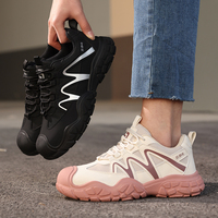Chaussures de sécurité antistatiques GUYISA, couleur noire, tige en microfibre, semelle en caoutchouc, nouveau style de bottes de sécurité