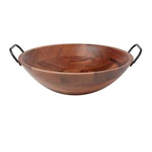 Bol à fruits en bois écologique pour accessoires de cuisine de table ou muraux pour le service du dîner ou de la restauration - Product Image 1