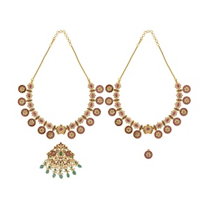 Zircon Antique Wedding <b>Necklace</b> 190394 - Product Image 3