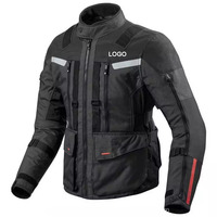 Blouson de moto d'hiver en toile Cordura protectrice, coutures renforcées, écologique, respirant, imperméable, coupe-vent, personnalisable à l'avant