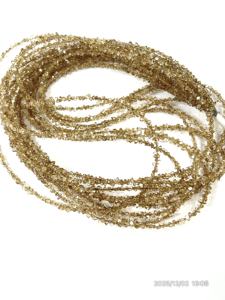 ลูกปัดควอตซ์เคลือบเพชรห์ร์คิมาร์ สีฟ้าอ่อนธรรมชาติ คุณภาพ AAA ขนาด 2-3 มม. - Product Image 1