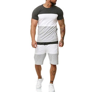 New Style T Shirt Short Set Custom Made Two Piece T Shirt Short Set Running Sports Wear Men Summer Sets - Product Image 1