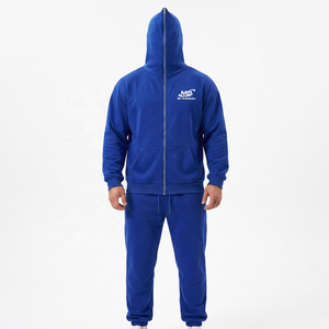 2026 Custom logo High Quality Men's Full <b>Zip</b>-Up Hoodie Sweatpants Tracksuits Polyester/Nylon 420gsm Winter Anti-Bacterial - Product Image 5