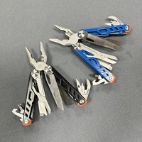 T03YH Pince multifonction professionnelle en acier inoxydable avec verrou de sécurité, pince pliante tactique avec clip pour EDC, camping, randonnée