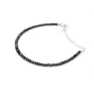 Pulsera de cuentas de diamante negro AAA+ con circonita y perla, dije religioso de tenis de moda para fiestas - Product Image 3