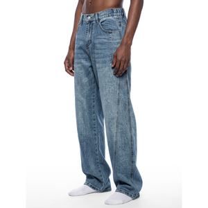 Jeans de Mezclilla de Pierna Ancha y Cintura Alta con Lavado Vintage para un Estilo Casual y Urbano - Product Image 6
