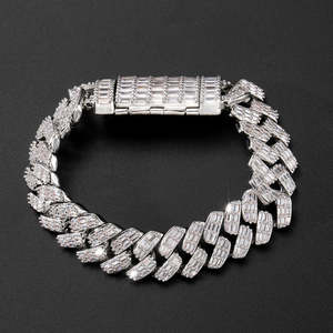 สร้อยคิวบาลิงค์เงินแท้ 925 ประดับเพชรเลี้ยงในห้องปฏิบัติการคุณภาพพรีเมียม ขนาด 17 มม. ระยิบระยับ สไตล์ฮิปฮอป สำหรับแร็ปเปอร์ พร้อมใบรับรอง IGI หรูหรา - Product Image 1