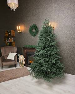 Sapin de Noël artificiel floqué de haute qualité avec lumières LED, fonctionnant sur piles, personnalisable, réutilisable, décoration intérieure pour les fêtes - Product Image 3