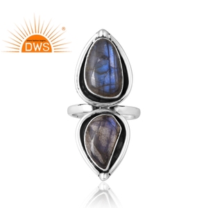 แหวนพลอยลาบราดอไรต์ธรรมชาติทำจากเงินสเตอร์ลิง925ขายดีเครื่องประดับออกแบบได้ตามต้องการของขวัญสำหรับผู้หญิง - Product Image 3