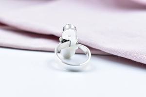 Handmade Spiny Oyster Turquoise Sterling Silver <b>Adjustable</b> <b>Ring</b> Statement <b>Ring</b> for Women - Product Image 4