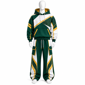 Conjuntos deportivos de alta calidad con logotipo y color personalizados, sudaderas con capucha y pantalones de jogging, conjunto deportivo extragrande para hombre en diferentes colores - Product Image 3