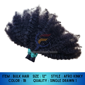 Extensions de cheveux afro crépus 100% cheveux humains Remy indonésiens, cuticules alignées, pour tissage de cheveux - Vente en gros - Product Image 6