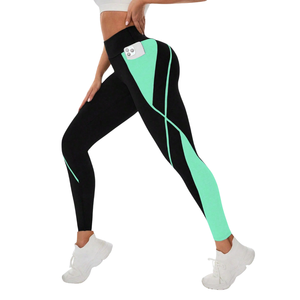 Womens High Waist Solid Seamless Summer Yoga Leggings <b>Tummy</b> <b>Control</b> Stretch Workout Running Gym Fitness Pants Pocket Activewear - Product Image 5